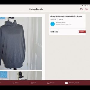 Grey turtle neck sweater dress